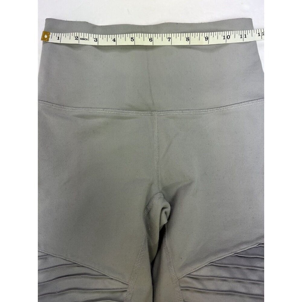 Alo Yoga Moto Leggings Size Small light gray Woman’s Textured High Waisted - Picture 6 of 11